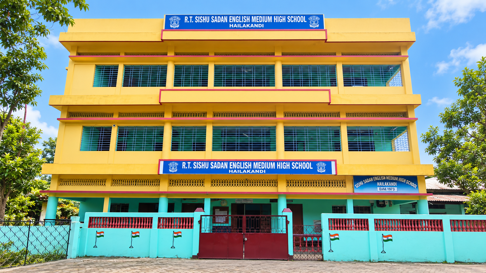 R.T Sishu Sadan English Medium High School building in Hailakandi