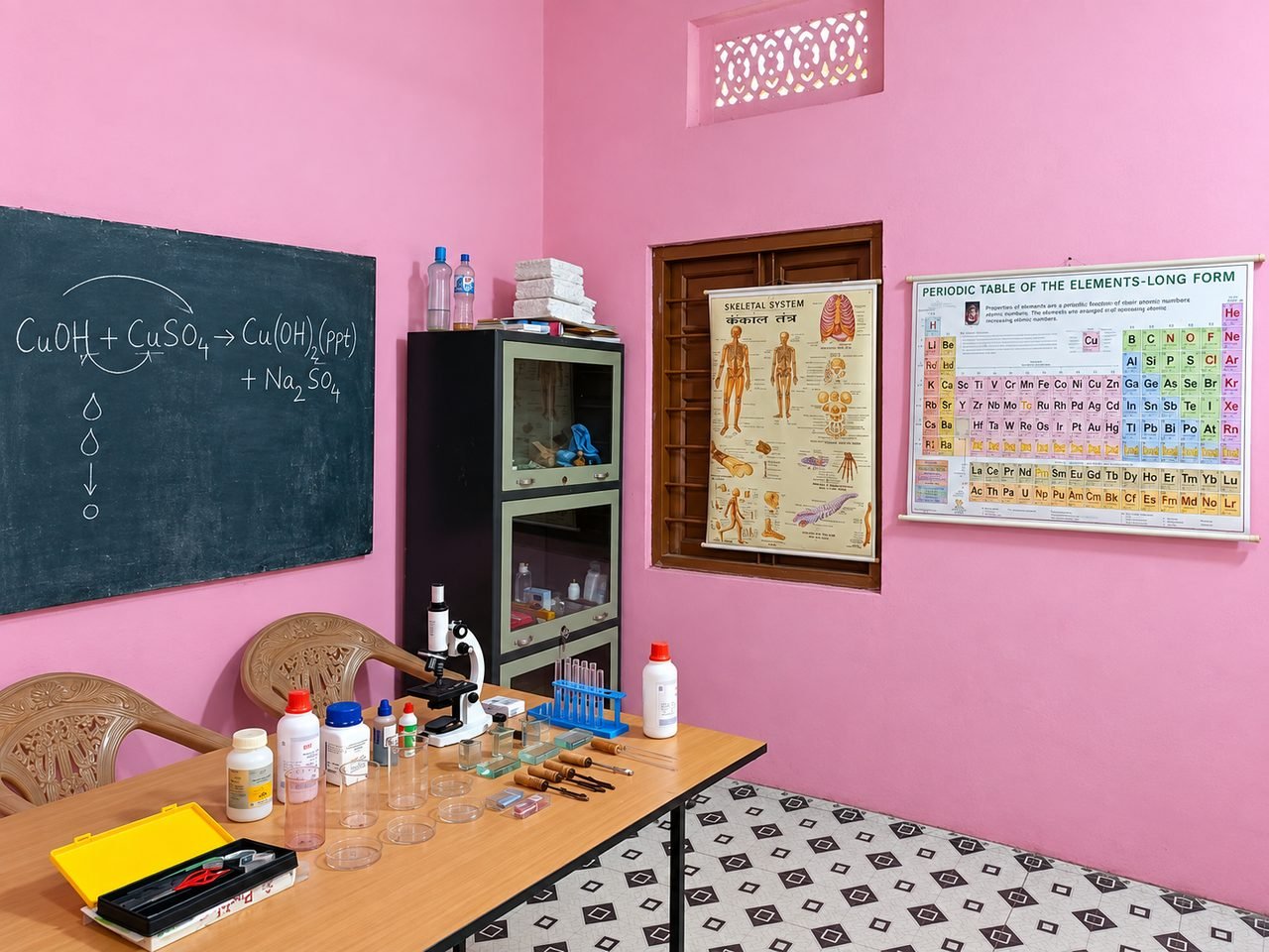 Science laboratory at R.T Sishu Sadan English Medium High School for scientific observation